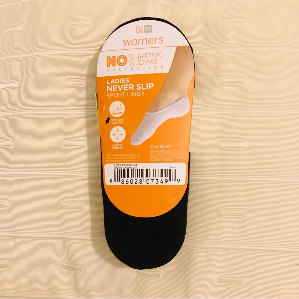6Pk Warner’s No Slip Socks - Picture 3 of 7